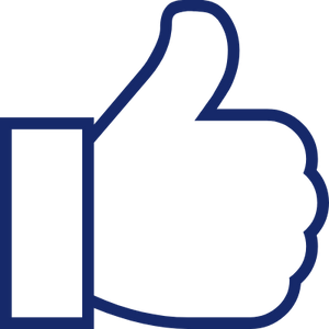 blue thumbs up icon, effective treatment