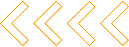 four transparent icons of orange arrows moving leftwards